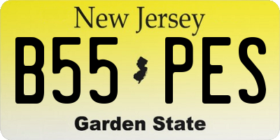 NJ license plate B55PES