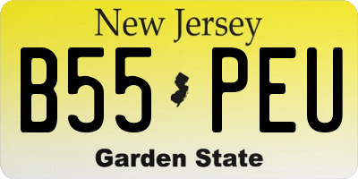 NJ license plate B55PEU