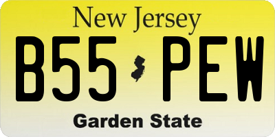 NJ license plate B55PEW