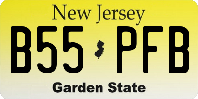 NJ license plate B55PFB