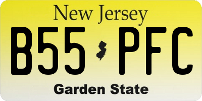 NJ license plate B55PFC