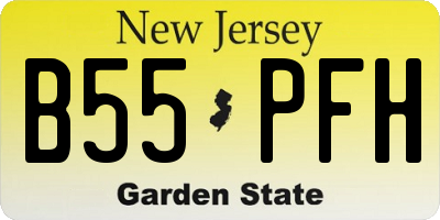 NJ license plate B55PFH