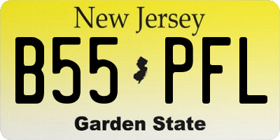 NJ license plate B55PFL
