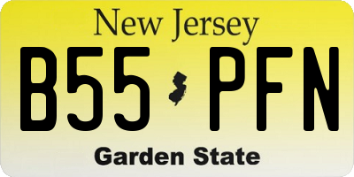 NJ license plate B55PFN