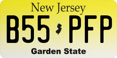 NJ license plate B55PFP