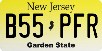 NJ license plate B55PFR