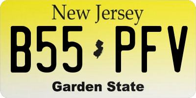 NJ license plate B55PFV