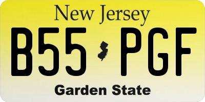 NJ license plate B55PGF