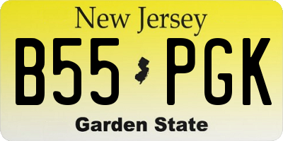 NJ license plate B55PGK