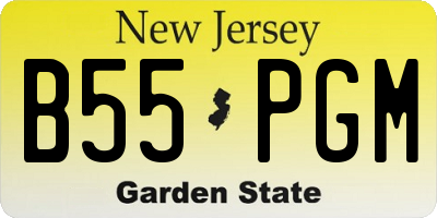 NJ license plate B55PGM
