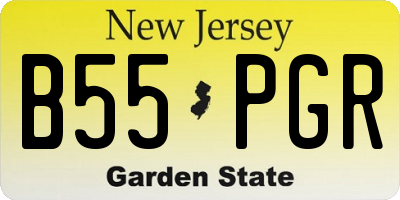 NJ license plate B55PGR
