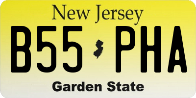 NJ license plate B55PHA