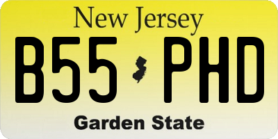 NJ license plate B55PHD