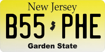 NJ license plate B55PHE