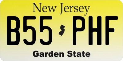 NJ license plate B55PHF