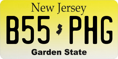 NJ license plate B55PHG