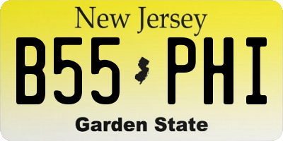 NJ license plate B55PHI