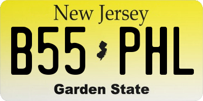 NJ license plate B55PHL