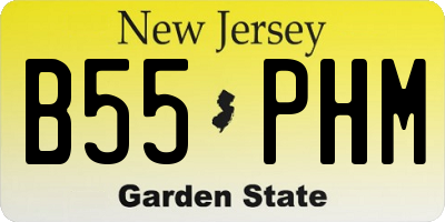NJ license plate B55PHM
