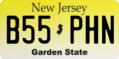 NJ license plate B55PHN