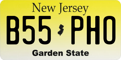NJ license plate B55PHO