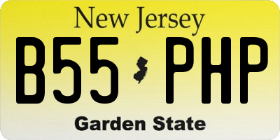 NJ license plate B55PHP