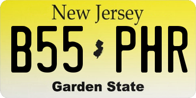 NJ license plate B55PHR
