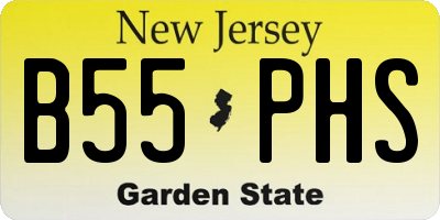 NJ license plate B55PHS