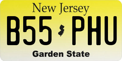 NJ license plate B55PHU