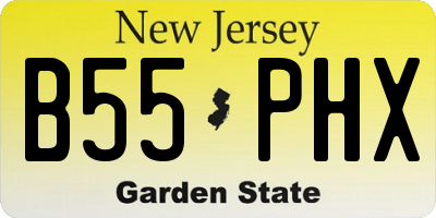 NJ license plate B55PHX