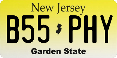 NJ license plate B55PHY
