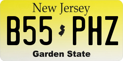 NJ license plate B55PHZ