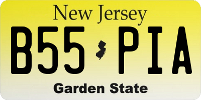 NJ license plate B55PIA