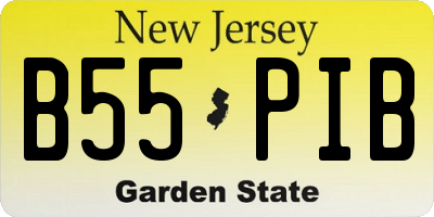 NJ license plate B55PIB