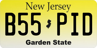 NJ license plate B55PID