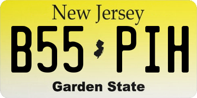 NJ license plate B55PIH
