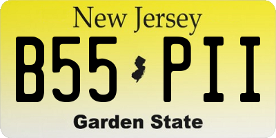NJ license plate B55PII