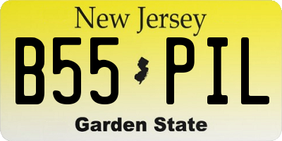 NJ license plate B55PIL