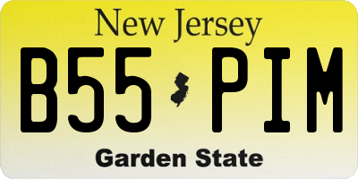 NJ license plate B55PIM