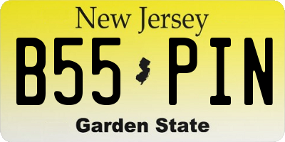 NJ license plate B55PIN