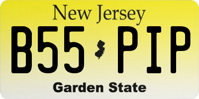 NJ license plate B55PIP