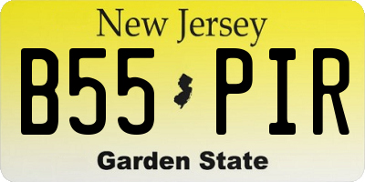 NJ license plate B55PIR