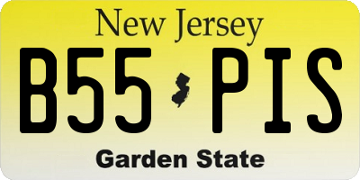 NJ license plate B55PIS