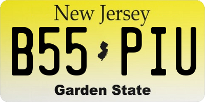 NJ license plate B55PIU