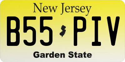 NJ license plate B55PIV