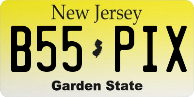 NJ license plate B55PIX