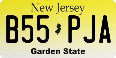 NJ license plate B55PJA