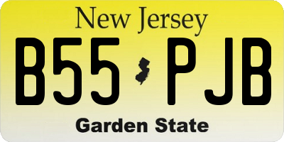 NJ license plate B55PJB