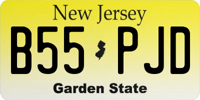 NJ license plate B55PJD