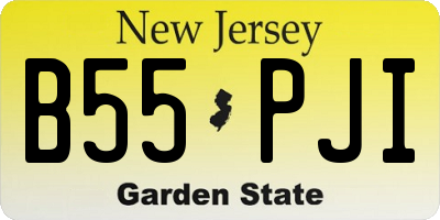 NJ license plate B55PJI